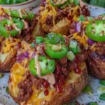 Loaded Potato Taco Bowl with crispy potatoes and savory toppings