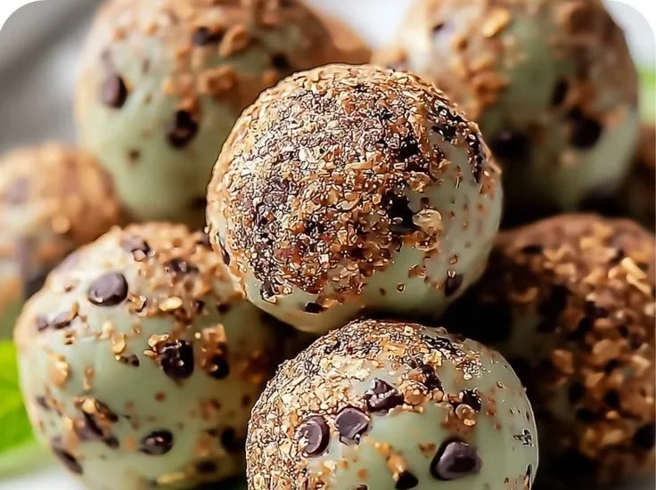 Mint Chocolate Chip Protein Balls