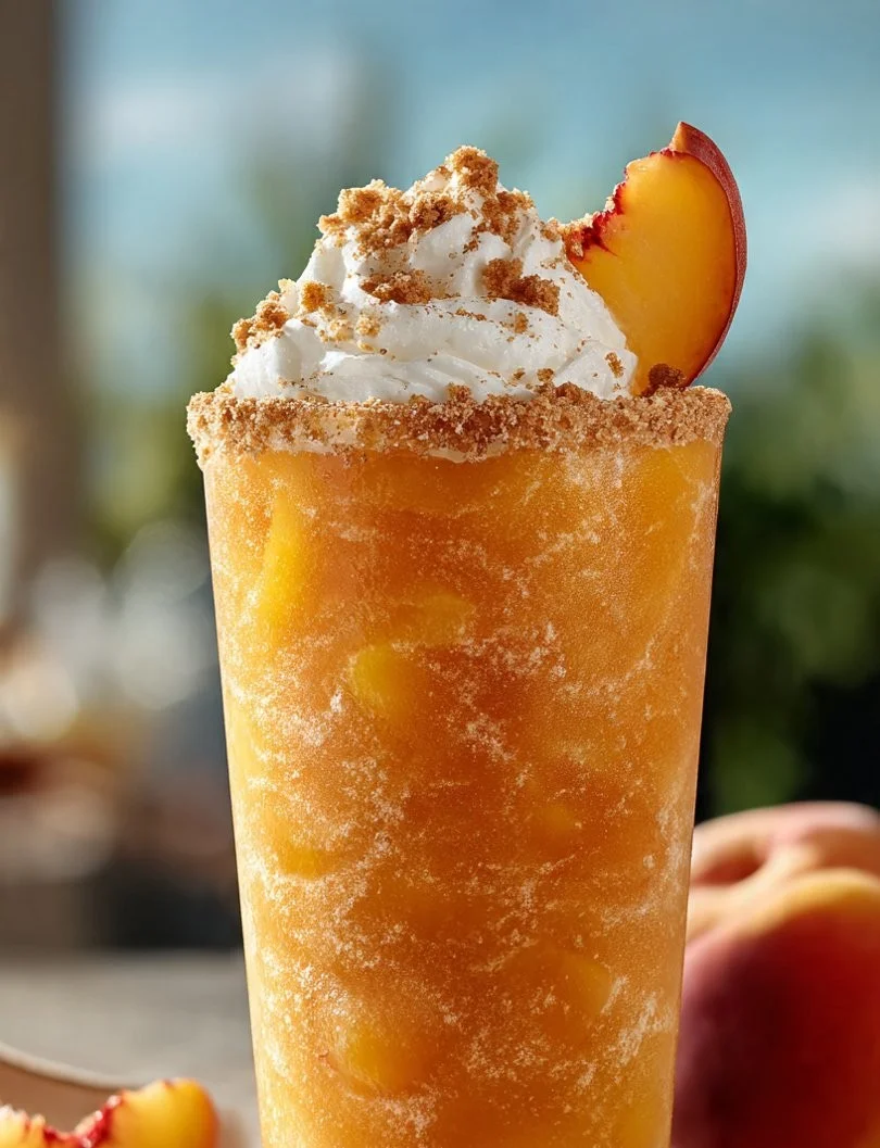 Peach Cobbler Slushie Recipe