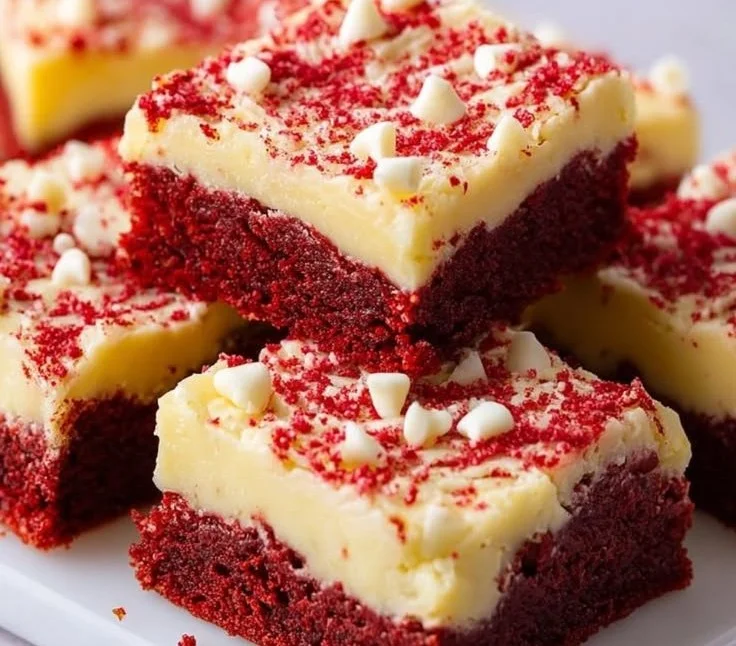 Red Velvet Cookie Bars