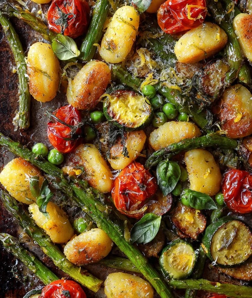 Sheet Pan Spring Veggie Gnocchi Recipe