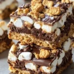 Decadent S'mores Seven Layer Bars with chocolate, marshmallow, and graham crackers