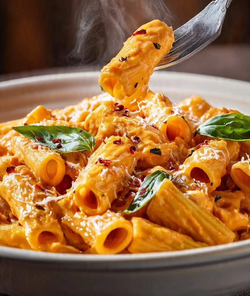 Spicy Vodka Pasta in Pink Sauce