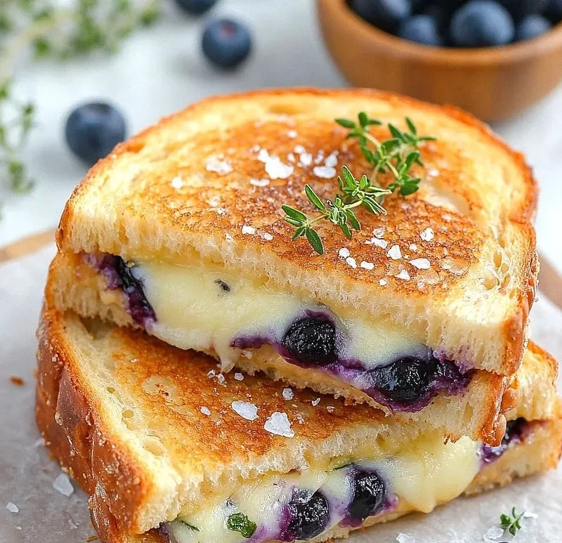 Sweet & Savory Blueberry Grilled Cheese