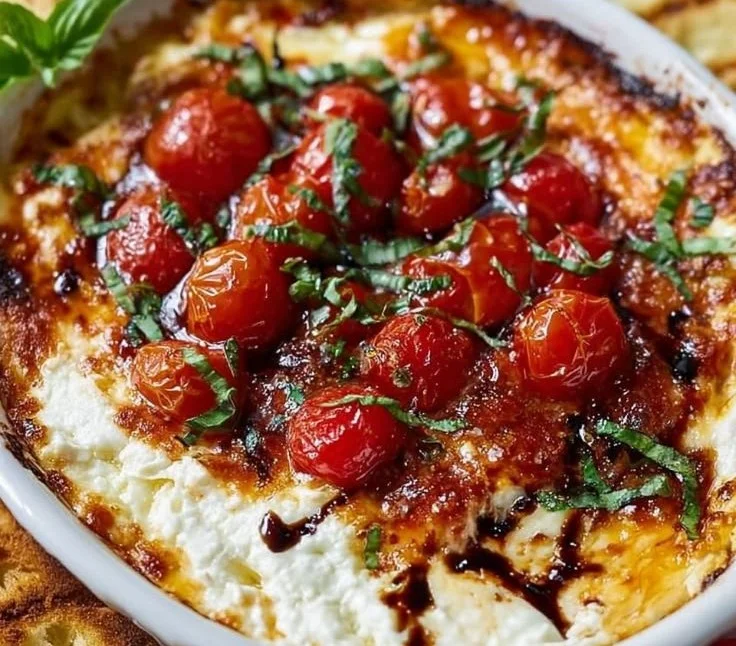 Three-Cheese Tomato Bruschetta Dip
