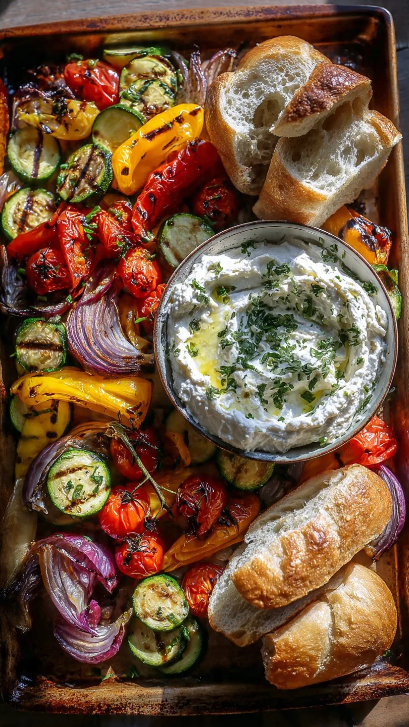 Whipped Feta & Roasted Veggie Sheet Pan