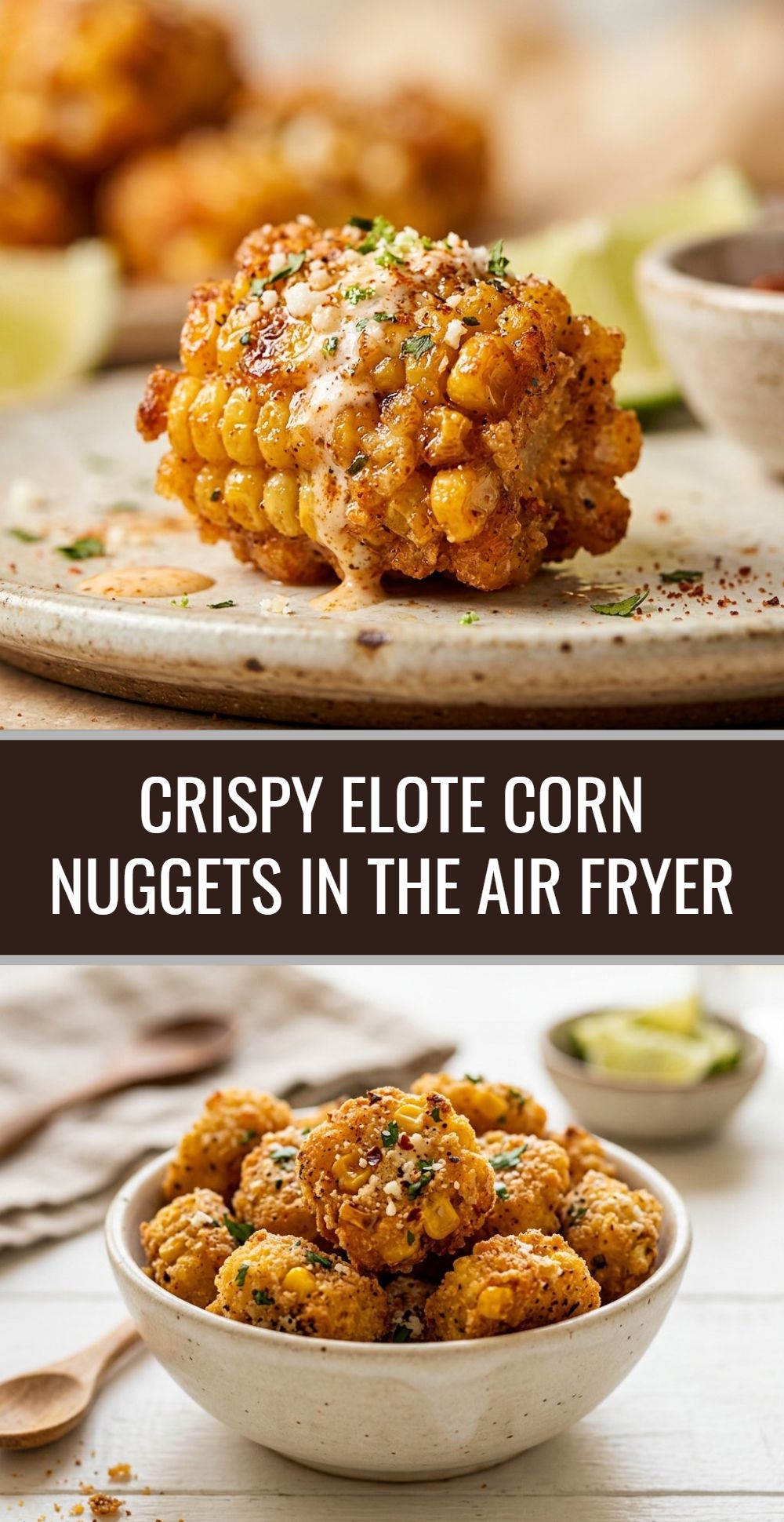 Crispy Elote Corn Nuggets Air Fryer