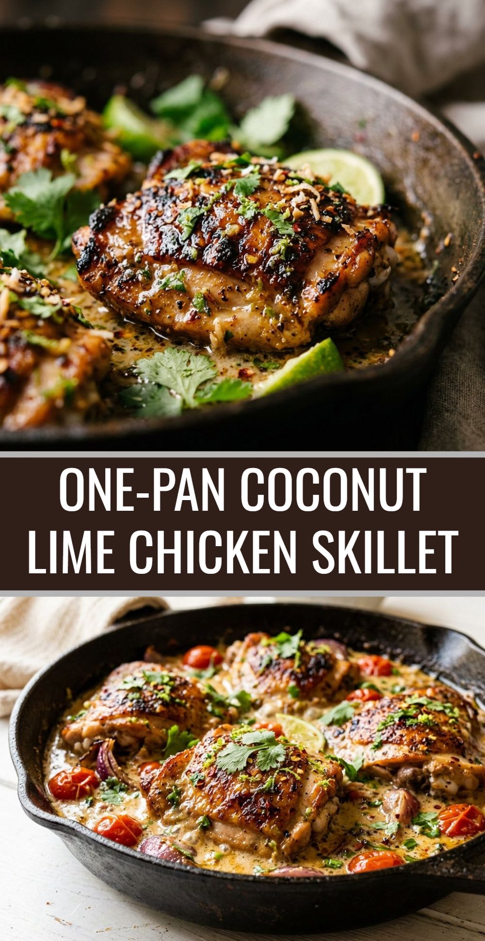 One Pan Coconut Lime Chicken Skillet