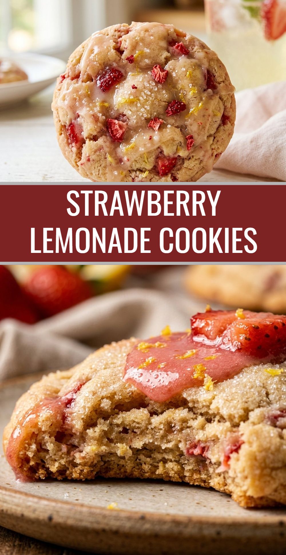 Strawberry Lemonade Cookies