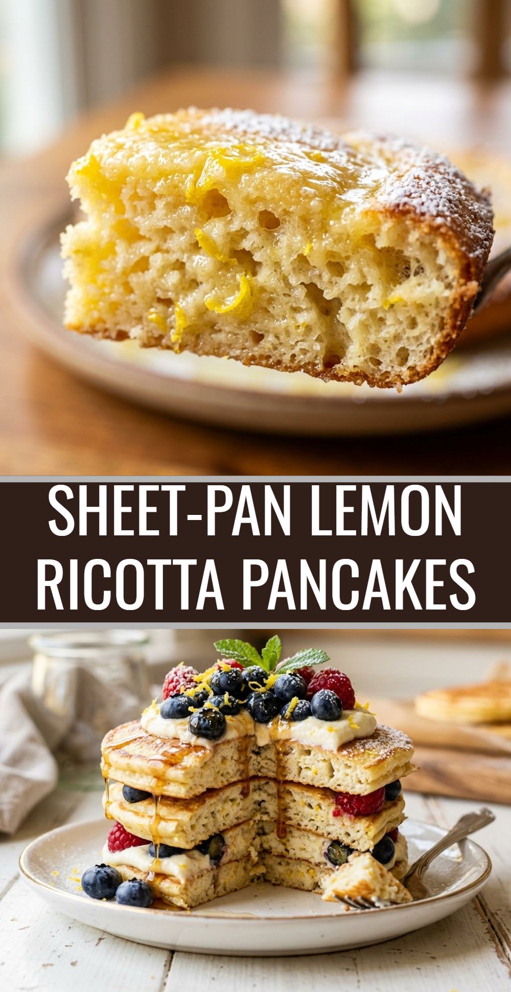 Sheet Pan Lemon Ricotta Pancakes