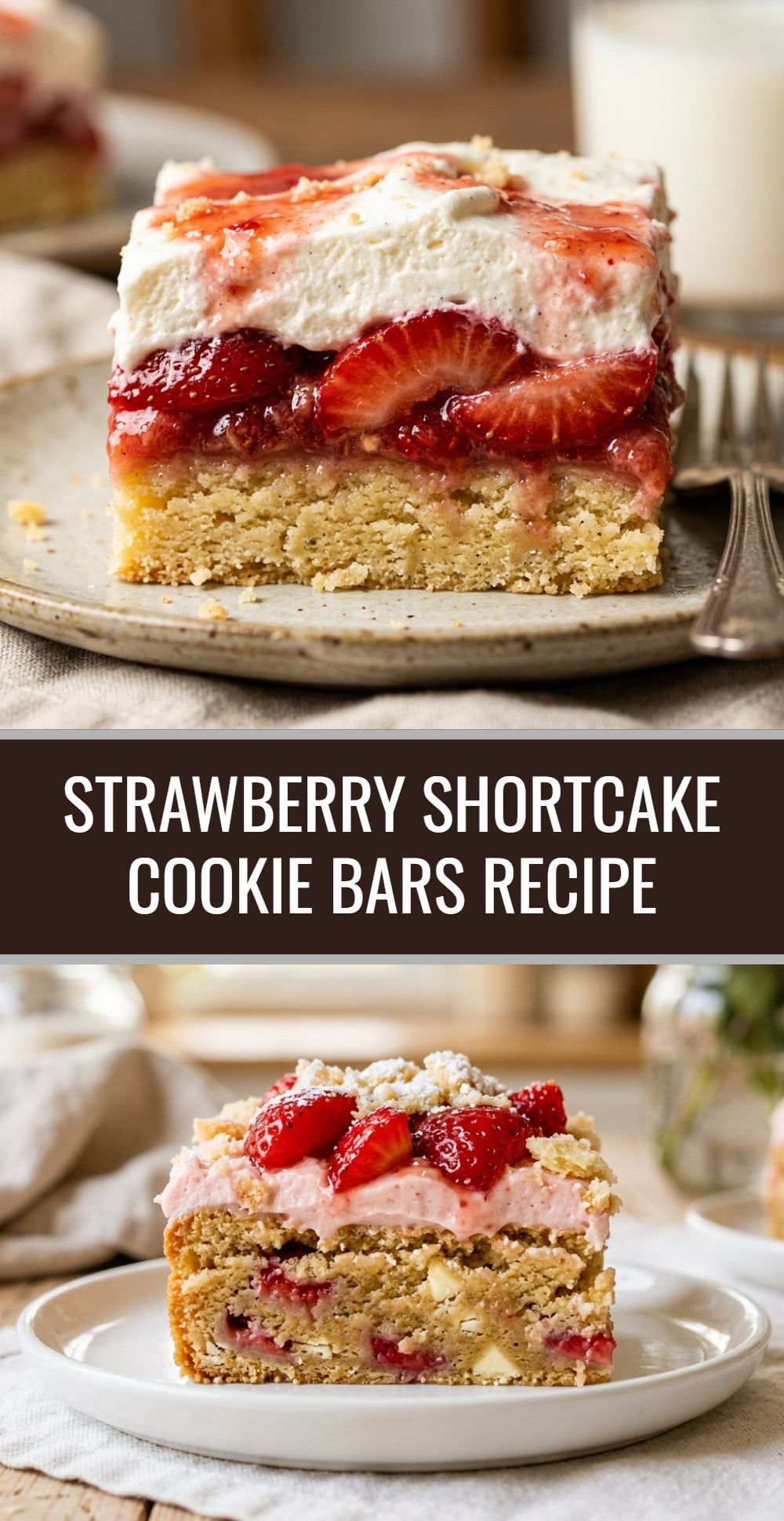 Strawberry Shortcake Cookie Bars Recipe