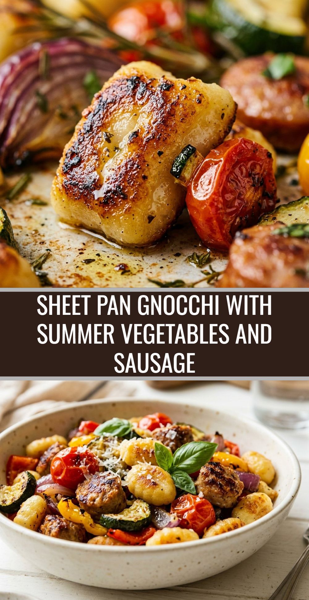 Sheet Pan Gnocchi Summer Vegetables Sausage