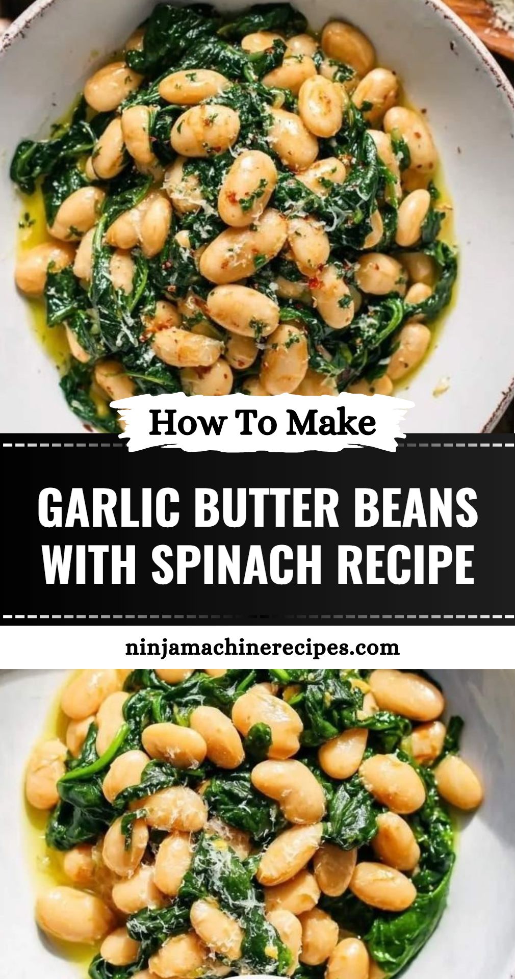 Garlic Butter Beans Spinach Recipe