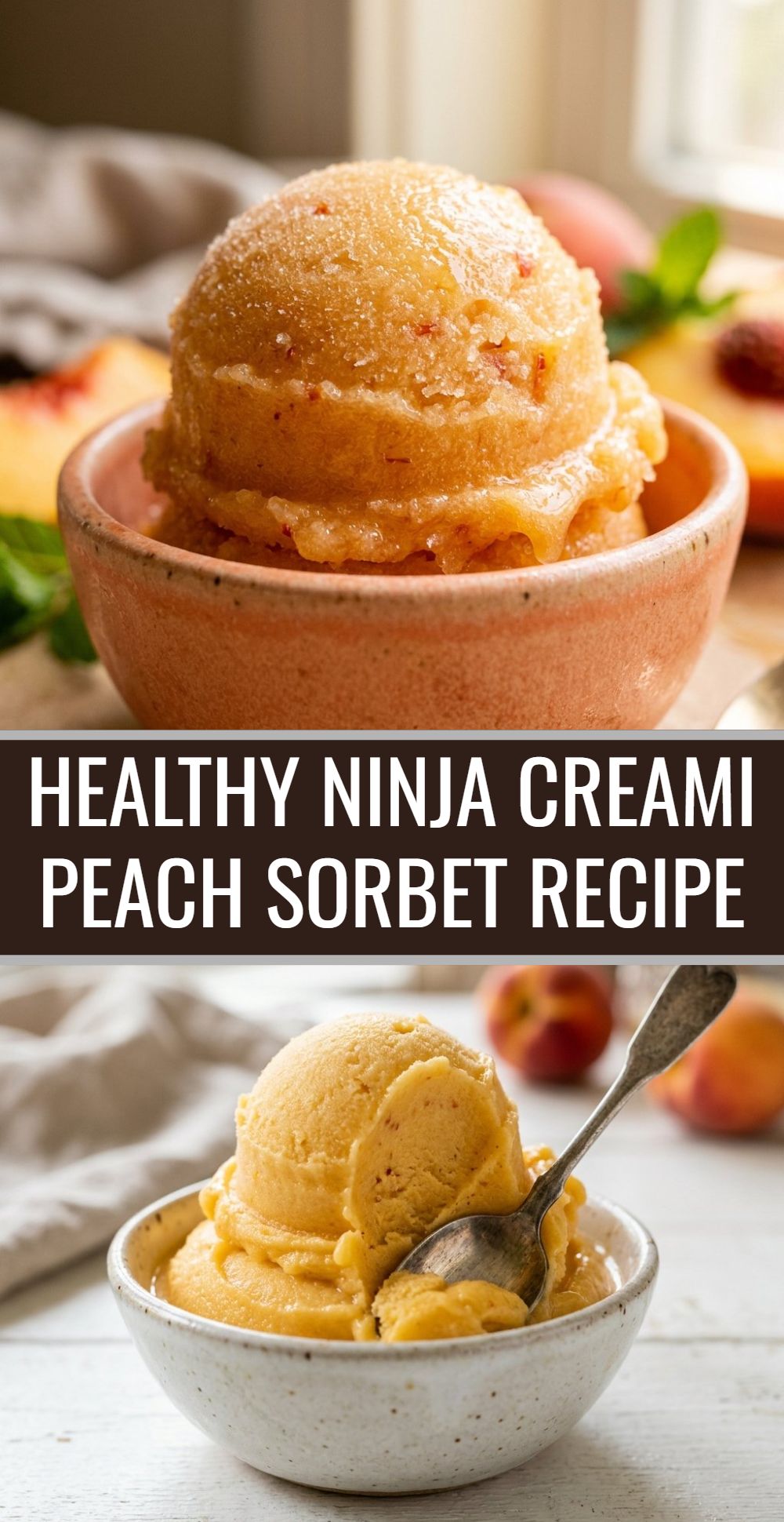 Healthy Ninja Creami Peach Sorbet Recipe