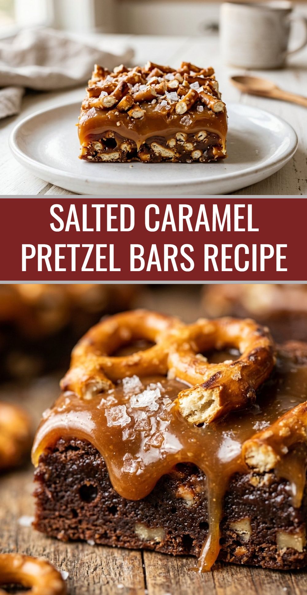 Salted Caramel Pretzel Bars Recipe