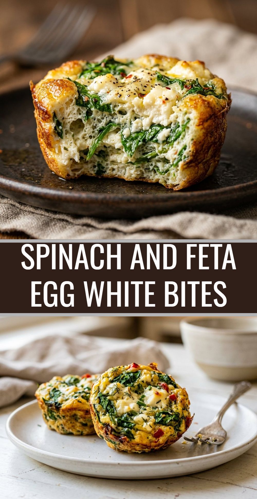 Spinach Feta Egg White Bites
