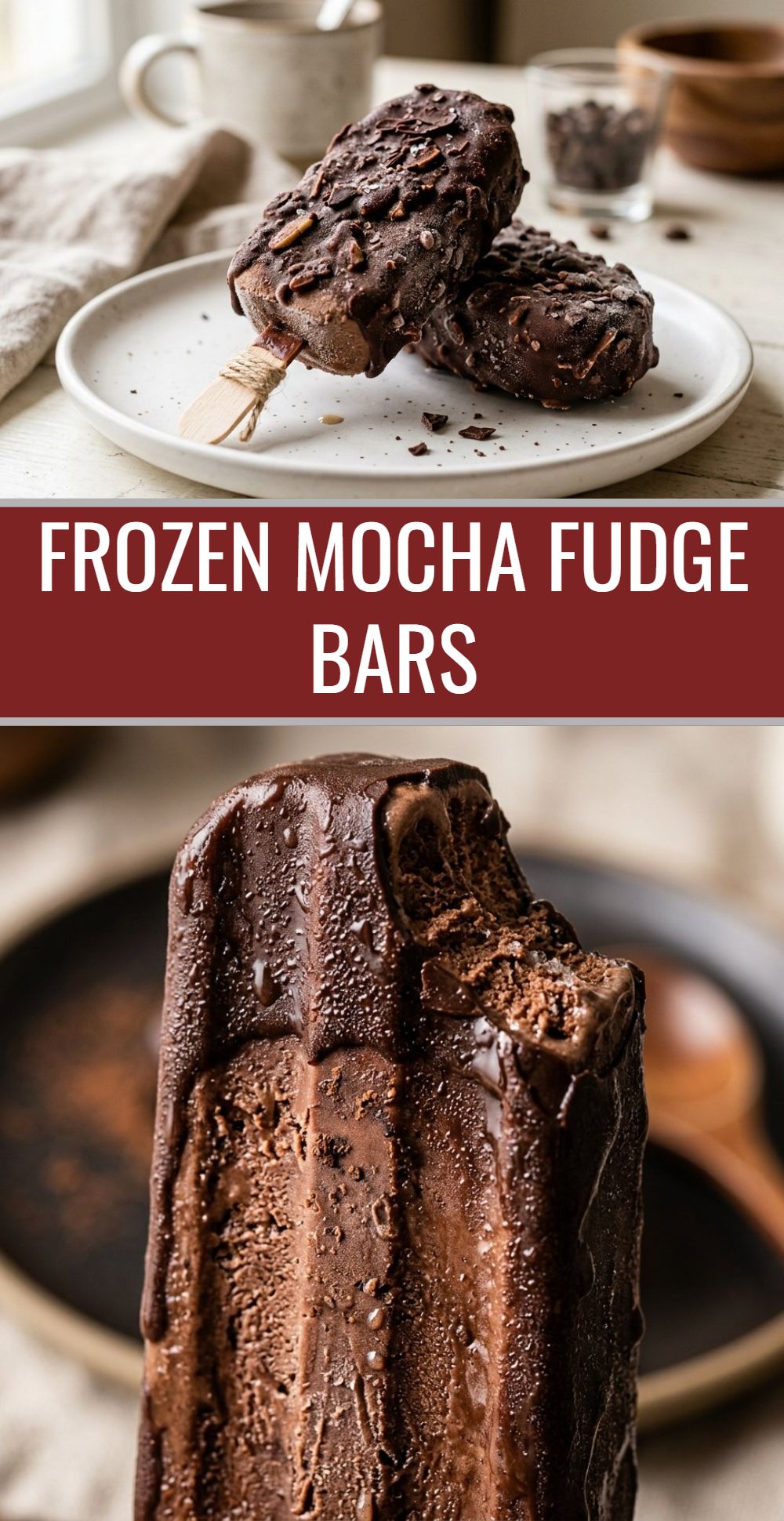 Frozen Mocha Fudge Bars