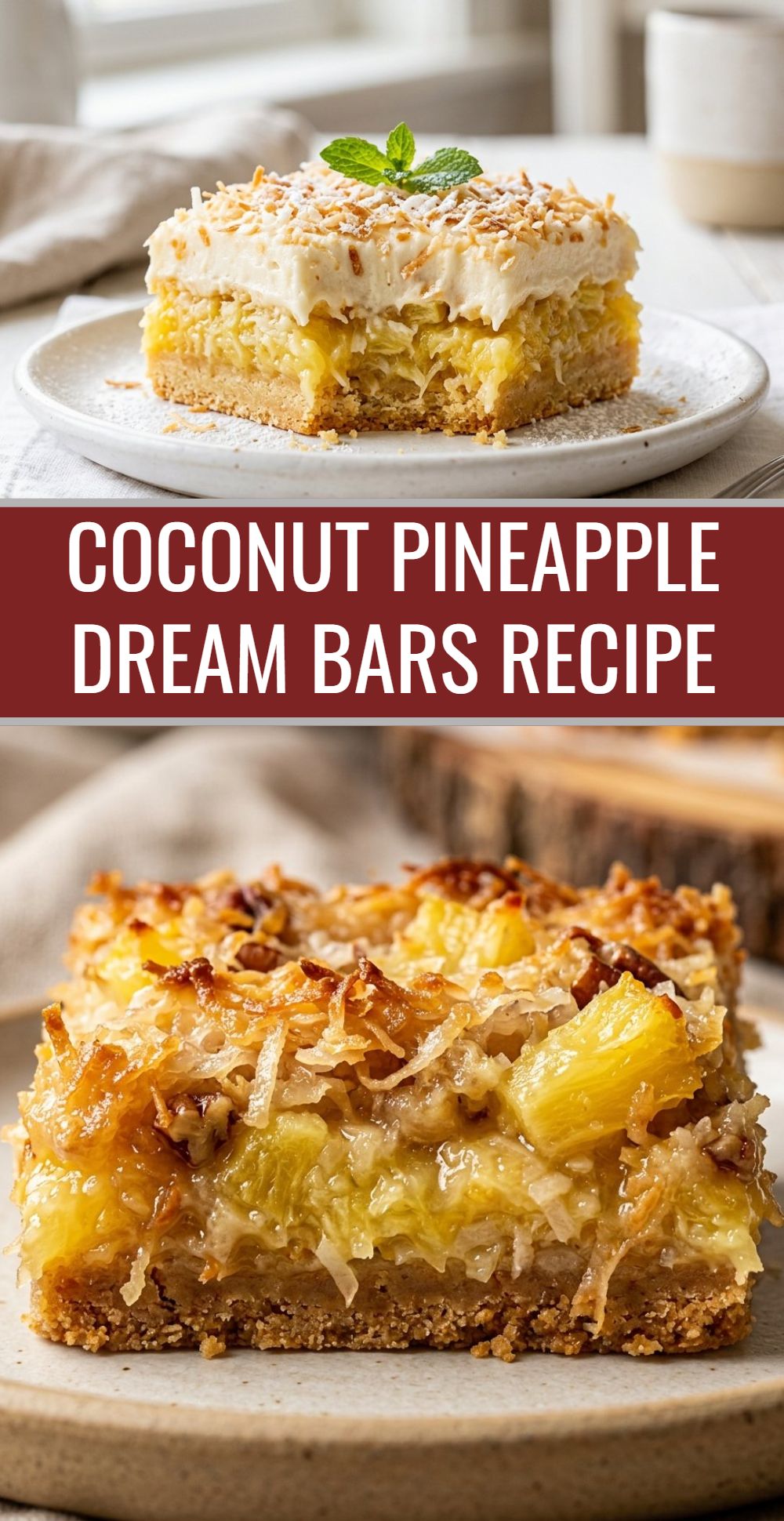 Coconut Pineapple Dream Bars Recipe