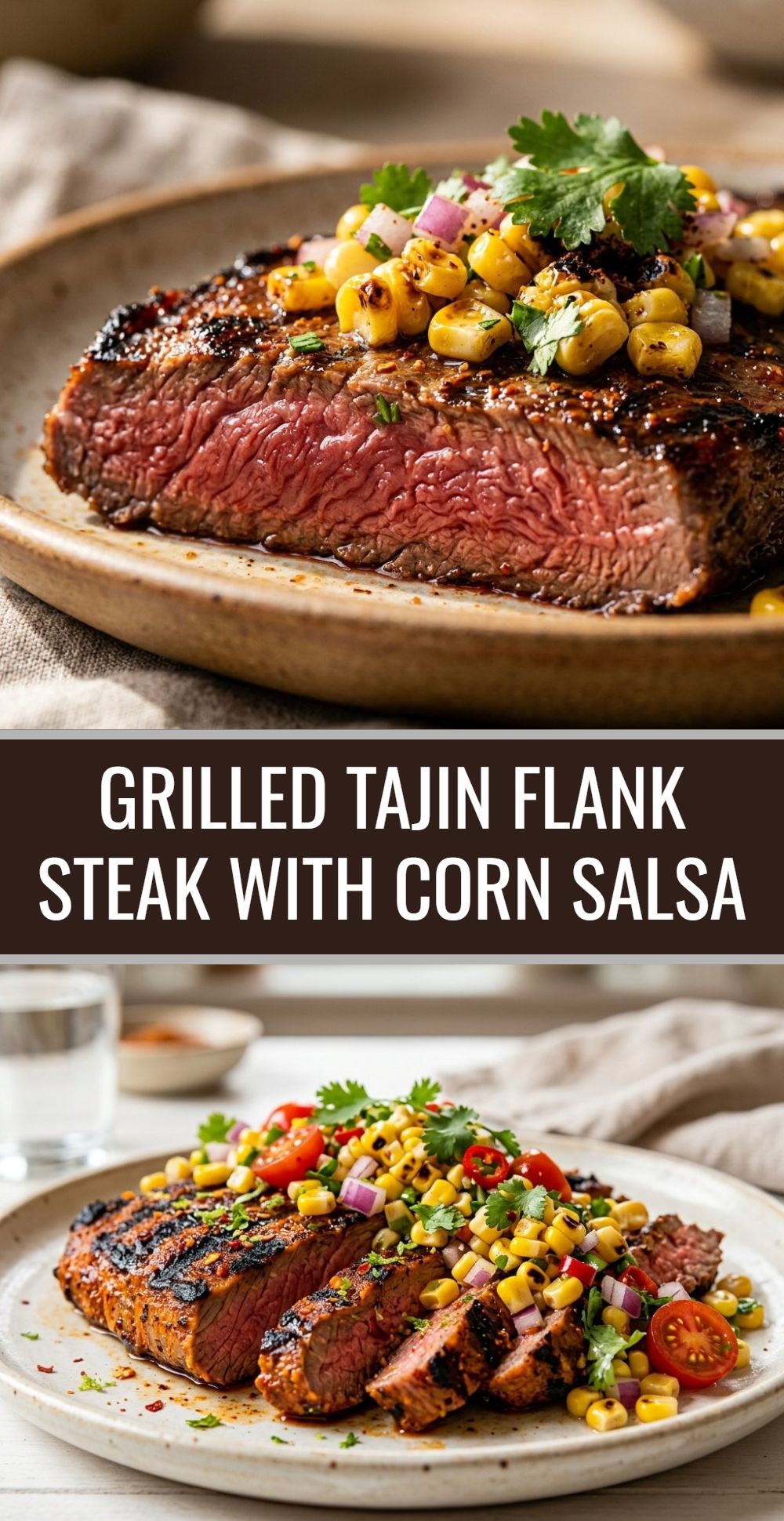 Grilled Tajin Flank Steak Corn Salsa