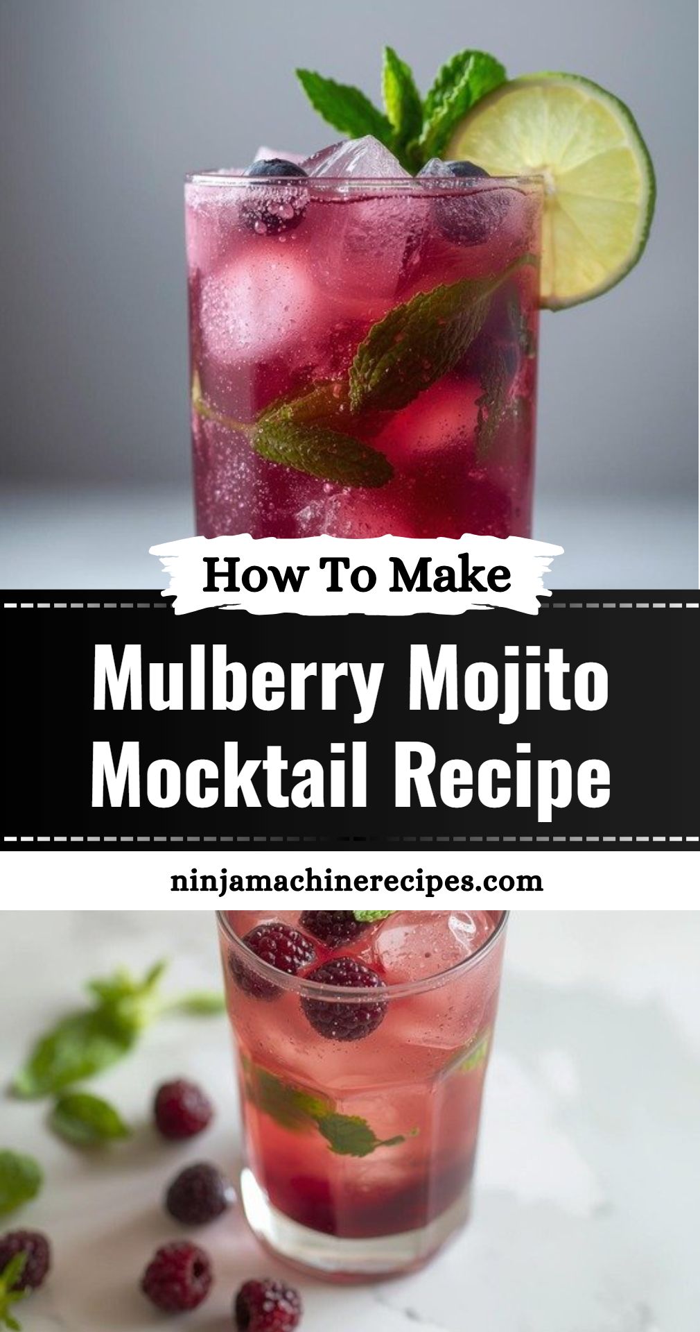 Mulberry Mojito Mocktail Recipe