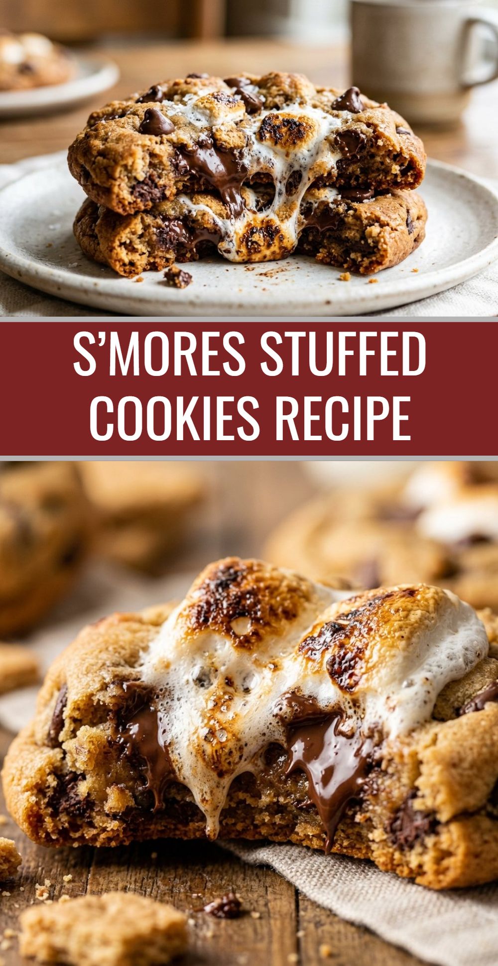 Smores Stuffed Cookies Recipe