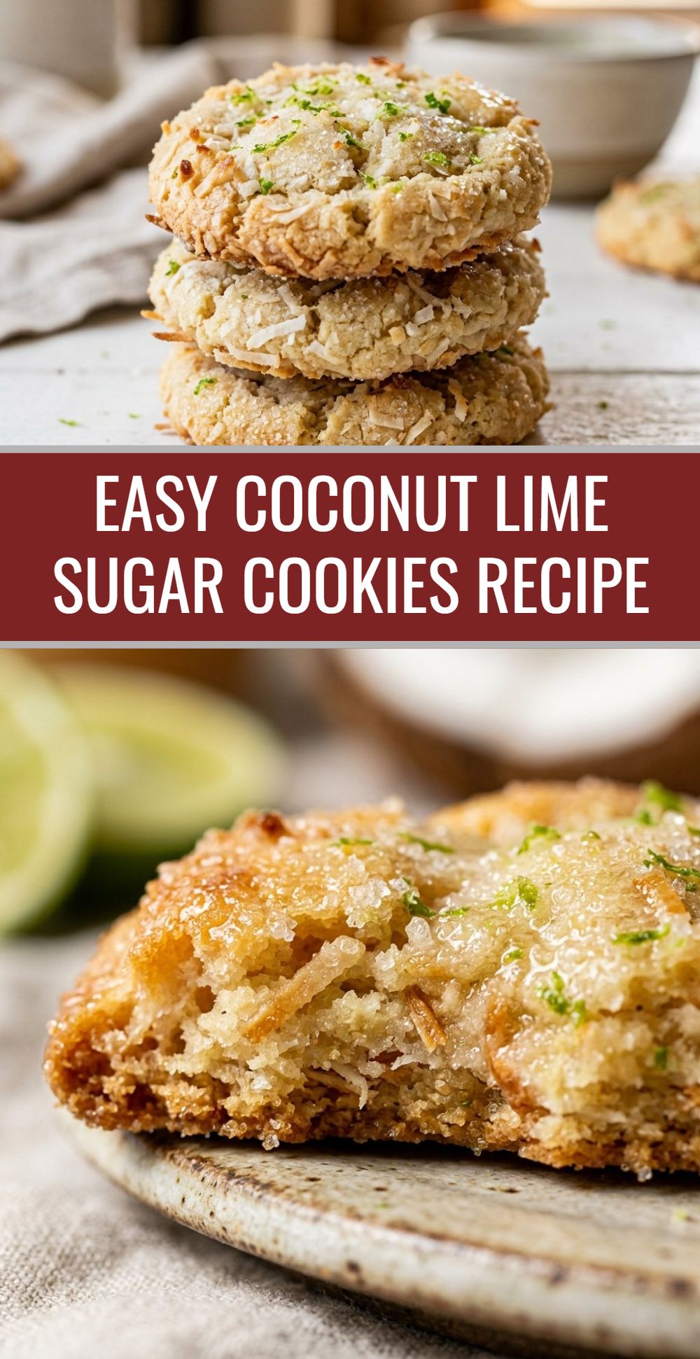 Easy Coconut Lime Sugar Cookies Recipe