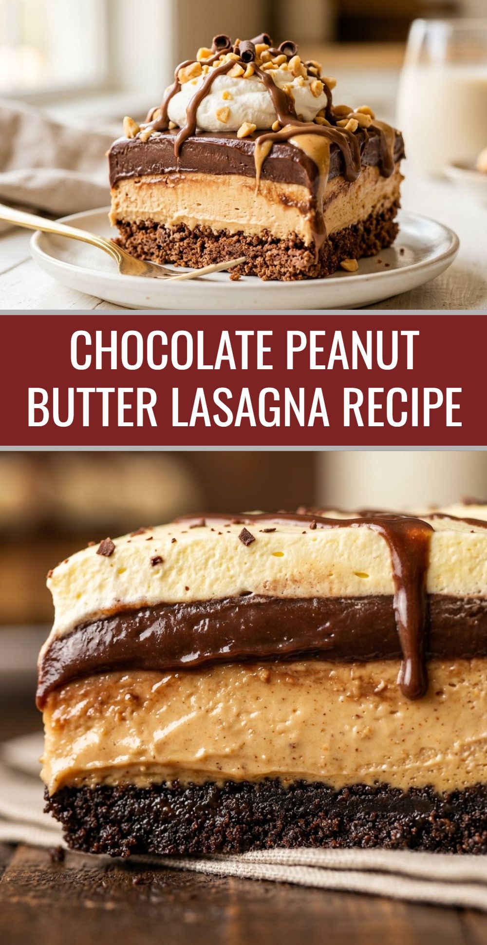 Chocolate Peanut Butter Lasagna Recipe