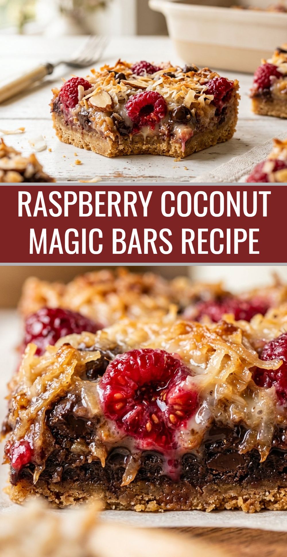 Raspberry Coconut Magic Bars Recipe