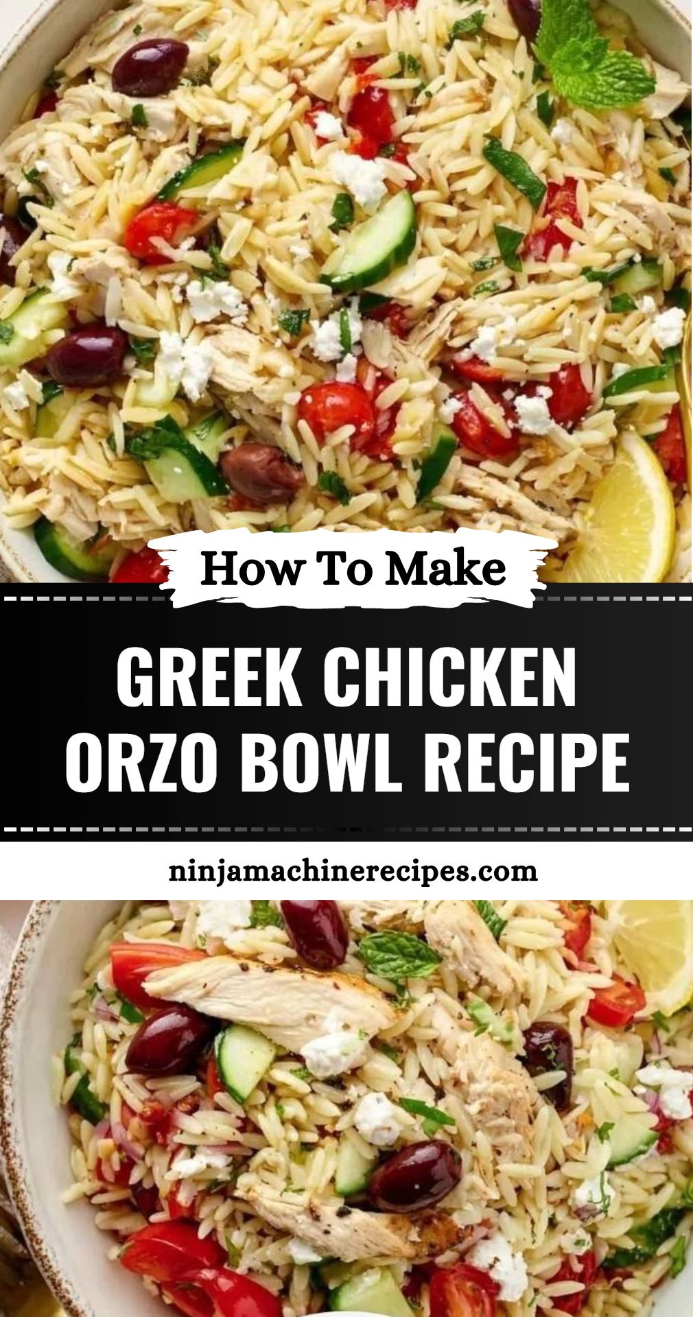 Greek Chicken Orzo Bowl Recipe
