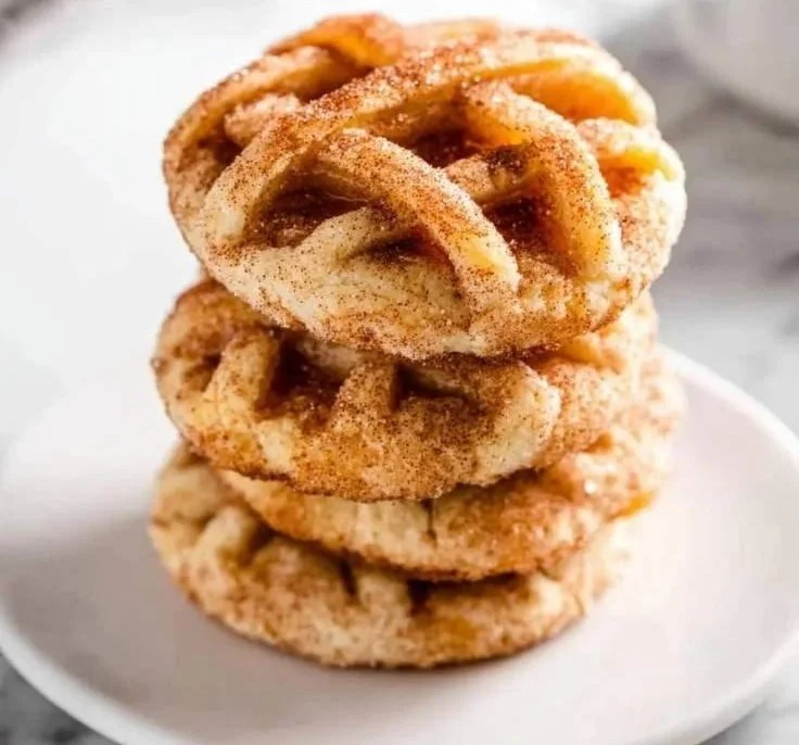Delicious apple pie cookies dusted with crunchy cinnamon sugar