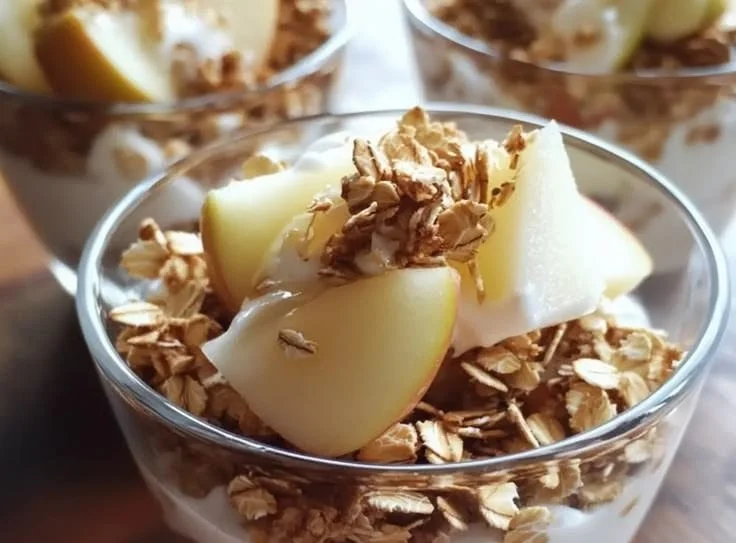 Delicious apple yogurt oat snack cups for a healthy treat