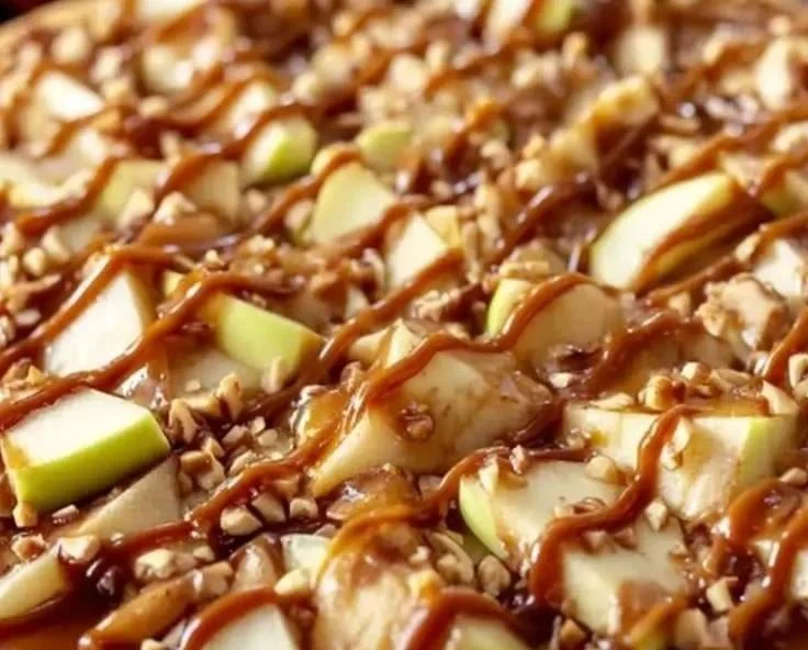 Caramel Apple Dessert Pizza