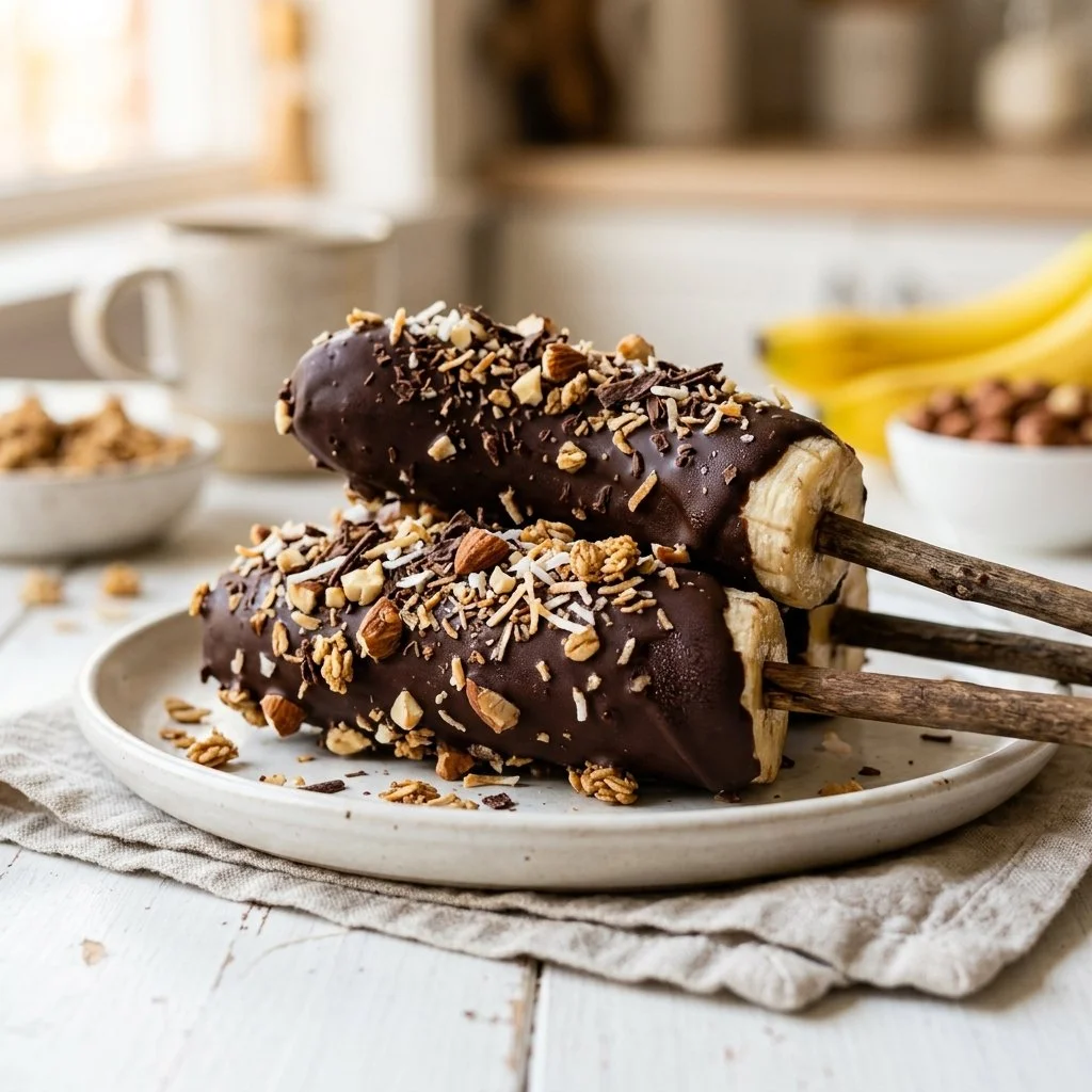 Chocolate Covered Banana Pops