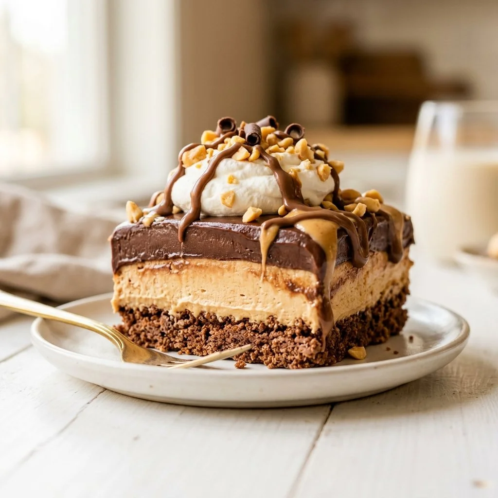 Chocolate Peanut Butter Lasagna Recipe