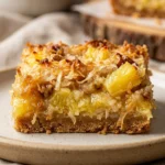 Delicious Coconut Pineapple Dream Bars with a tropical flavor