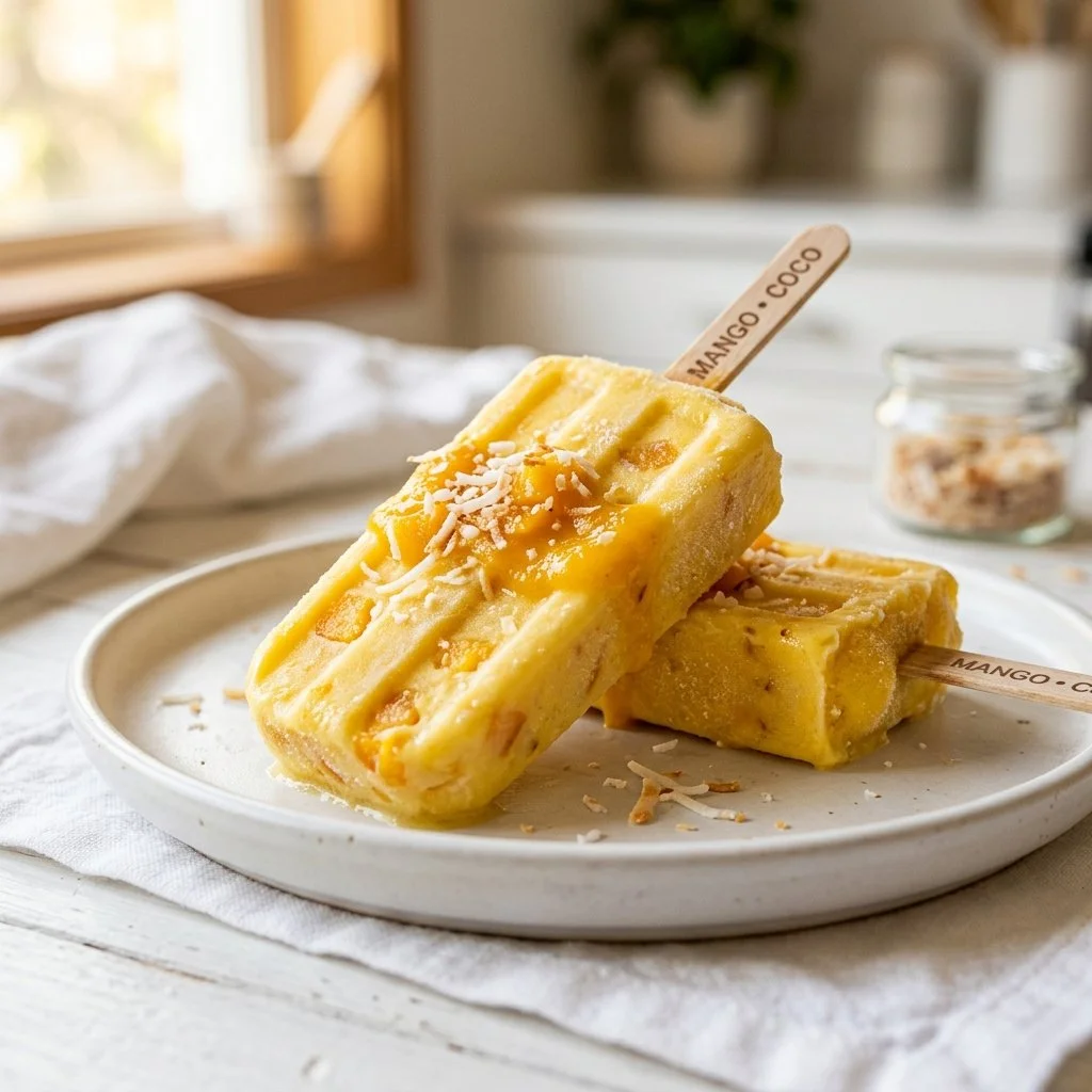 Creamy Mango Coconut Milk Popsicle Recipe