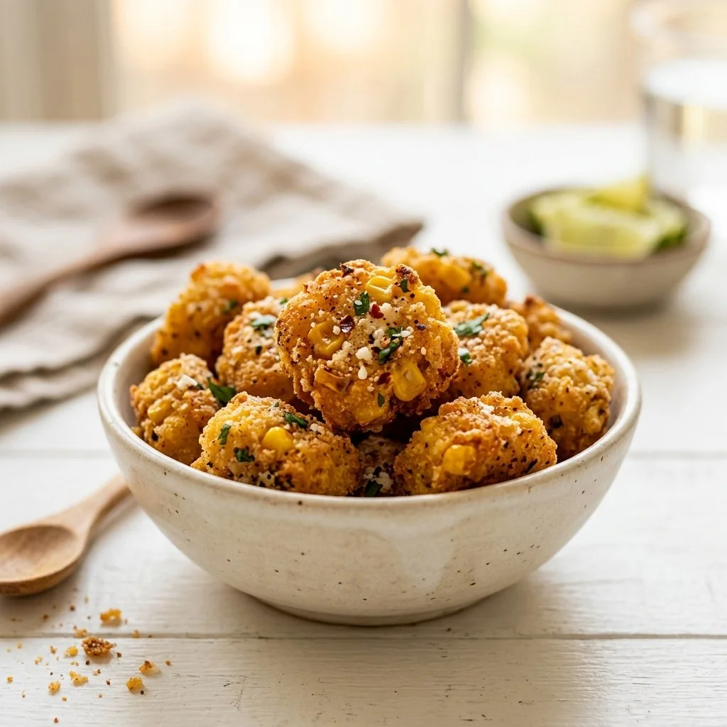 Crispy Elote Corn Nuggets in the Air Fryer