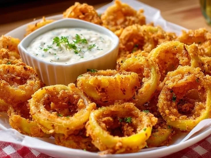 Crispy fried banana peppers served as a delicious appetizer