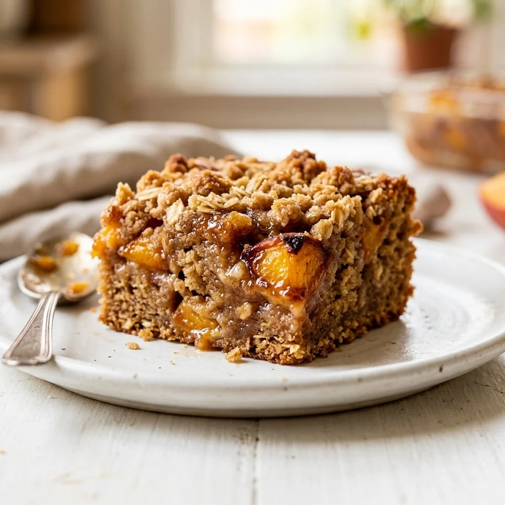 Delicious Peach Cobbler Bars