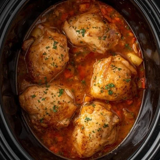 Easy Slow Cooker Chicken Thighs Recipe