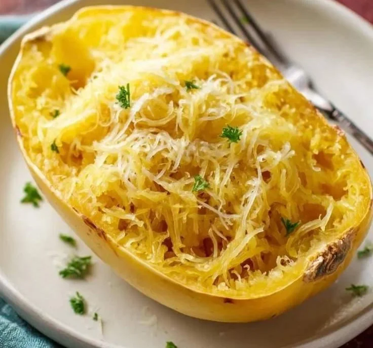 Delicious Garlic Brown Butter Spaghetti Squash served in a bowl.