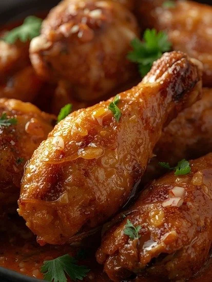 Delicious garlic parmesan smoked chicken wings served on a platter