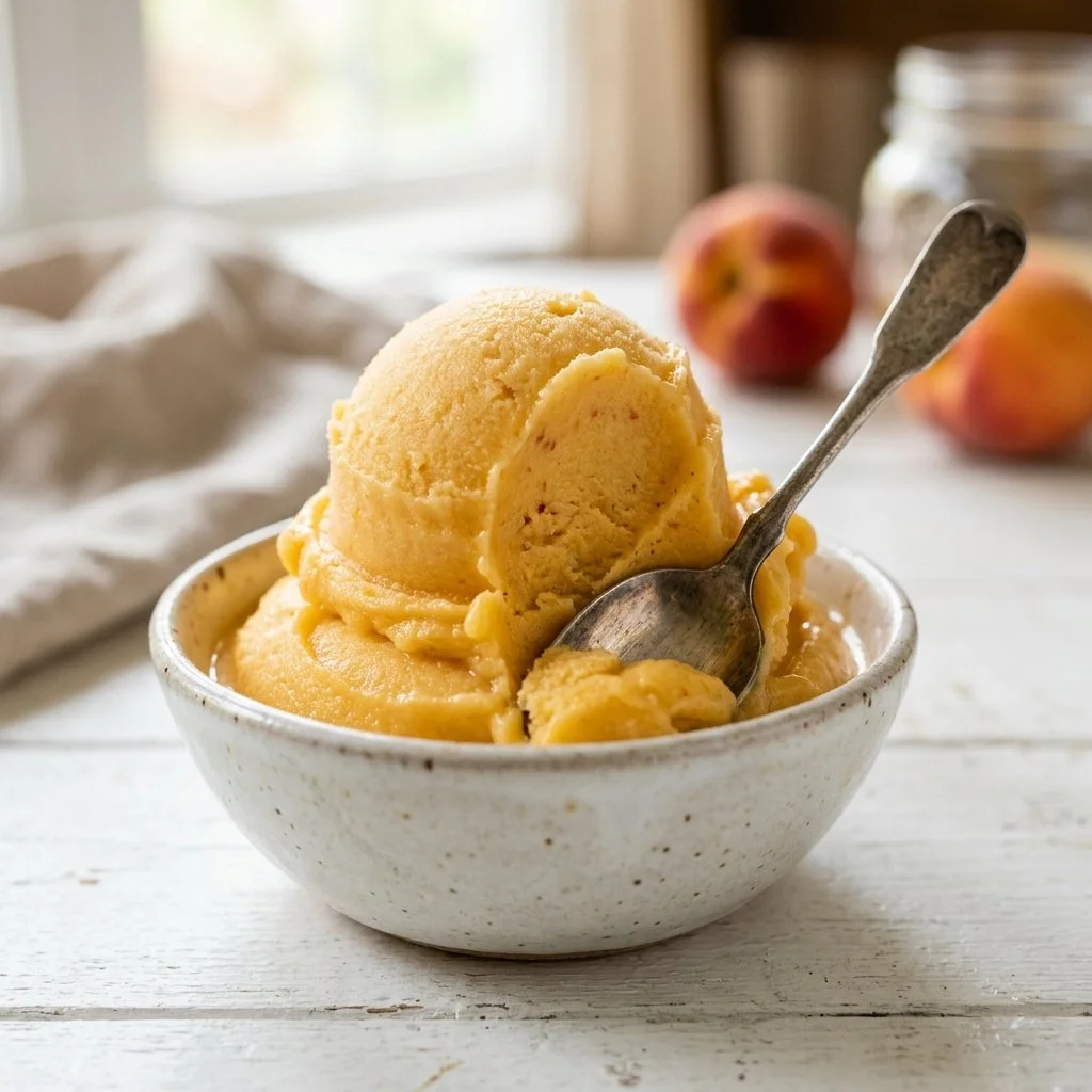 Healthy Ninja Creami Peach Sorbet Recipe
