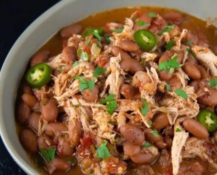 Jalapeño Beans with Shredded Chicken