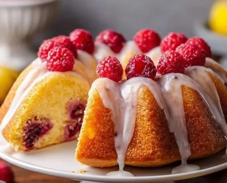 Lemon Raspberry Bundt Cake