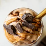 Ninja Creami high-protein milkshake ready to serve in a glass