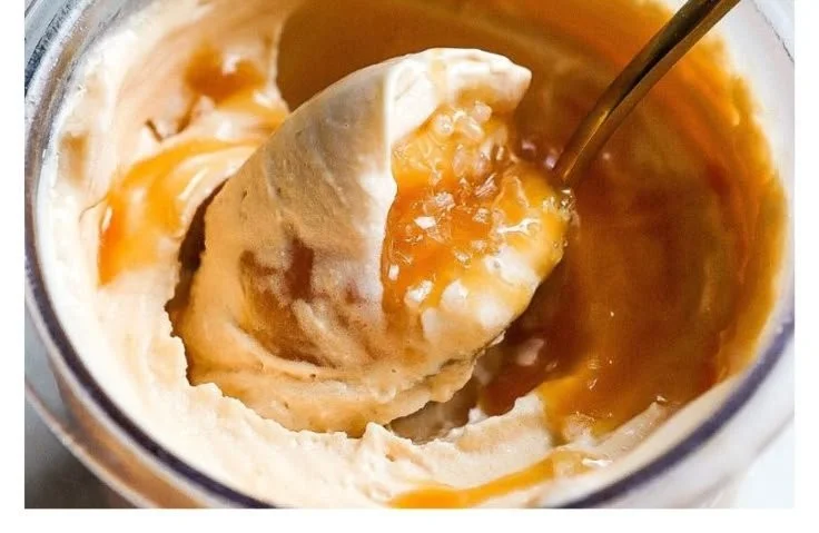 Ninja Creami Protein Ice Cream with Salted Caramel - a healthy dessert option