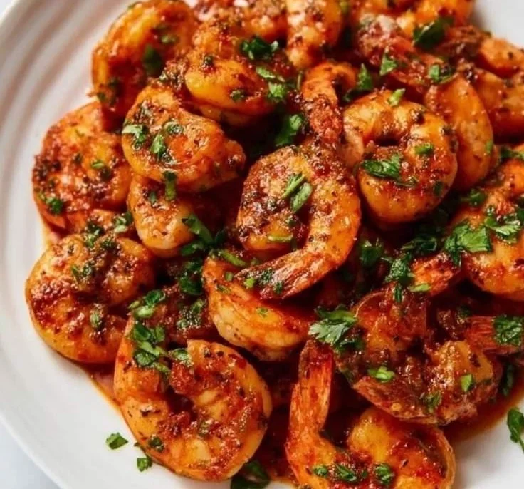 One-Pan Garlic Shrimp with Paprika dish served in a skillet