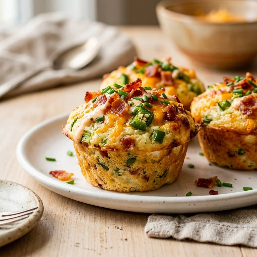 Savory Jalapeño Popper Egg White Muffins