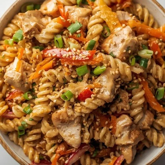 Sesame Chicken Pasta Salad Recipe
